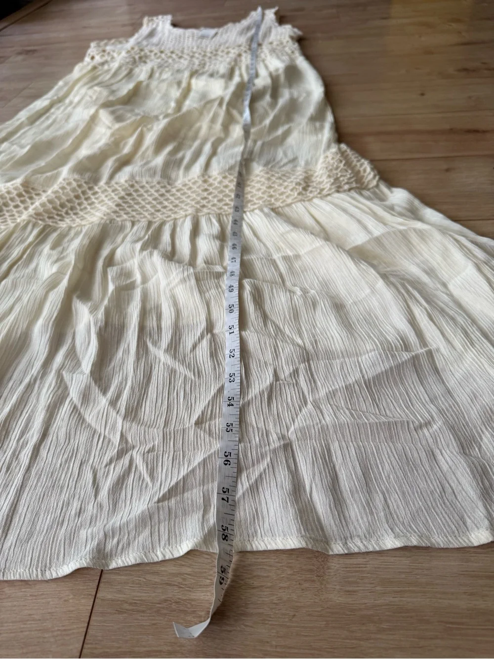 Cato Scenic Route Ivory Crochet Maxi Dress NWT Boho Sleeveless Plus Size 18/20W - Picture 6 of 6